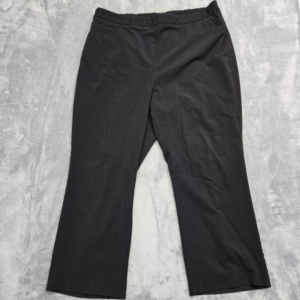 Catherines Black Petite Pull On Trousers Womens Size 1XWP 18/20WP Stretch Pants